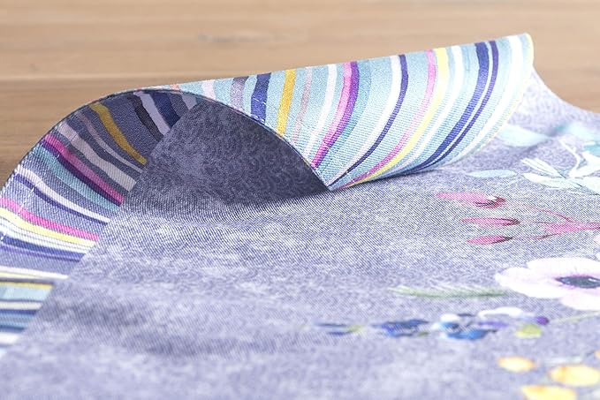 Maison d' Hermine Placemats Set of 4 100% Cotton Washable Cloth Place Mats, Reusable Table Mats for Kitchen Dining Decoration, Party, Restaurant Spring/Summer (Sweet Rose Lavender - Lush, 13" x 19")