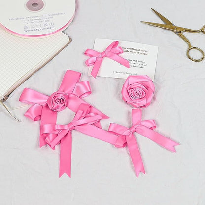 Hot Pink Satin Ribbon, Double Faced 3/8 Inch X 25 Yards Hot Pink Ribbon, Premium Satin Ribbon for Gift Wrapping, Crafts, Hair Bow Making, Sewing, Flower Bouquet, Wedding Party Decor