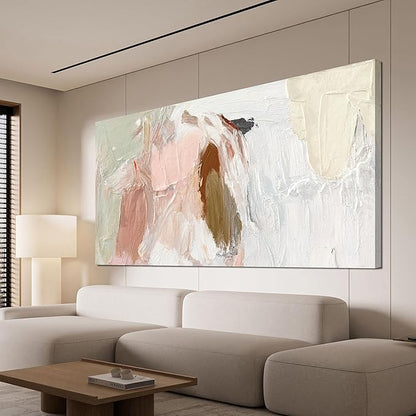 Canvas Wall Art Decor Oversized Wall Art Pictures For Living Room Pink and White Wall Art Decor Abstract Art Work Wall Decor Large Abstract Wall Art Prints For Walls Home Office Wall Decoration 39"X78"