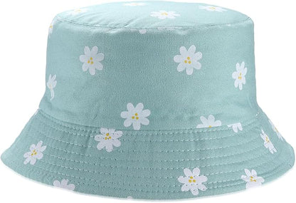 Sun Hat for Women Bucket Hat Cotton Reversible Summer Travel Beach Fishing Cap