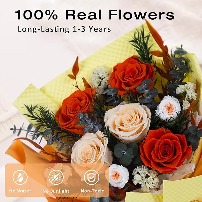 Vrioca Flowers for Delivery, Preserved Flowers Bouquets, Birthday Gifts for Women Mom