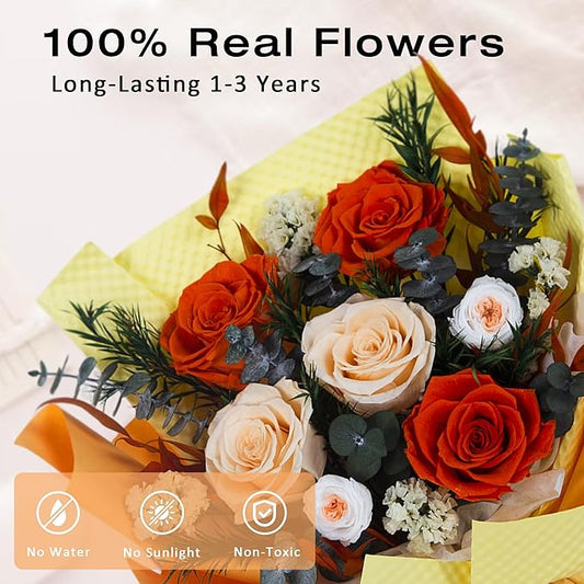 Vrioca Flowers for Delivery, Preserved Flowers Bouquets, Birthday Gifts for Women Mom