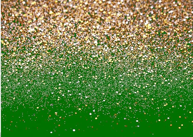 8x6ft Green and Gold Backdrop Golden Spots Backdrop for Photography Vintage Astract Background for Family Birthday Party Newborn Studio Props