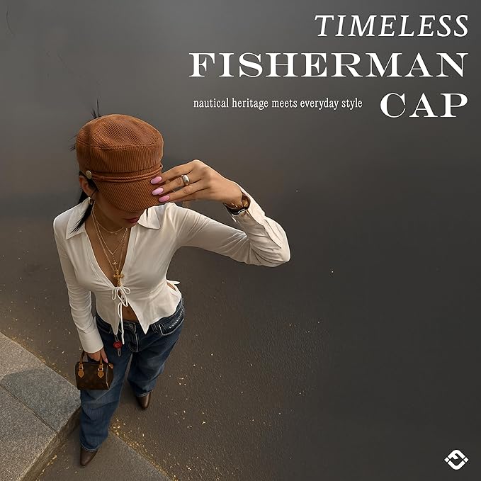 Funky Junque Newsboy Hat for Women – Trendy Greek Fisherman Cap, Classic Women's Baker Boy Newsies Hat, Ladies Fashion Caps