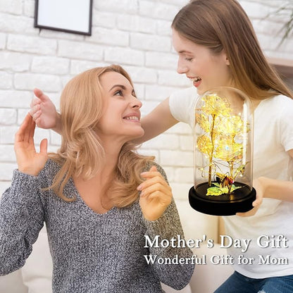 Birthday Gifts Galaxy Artificial Rose, Flowers for Delivery Prime Beauty and The Beast Rose Gold Foil Rose Enchanted Colorful Infinity Rose, Rose Flowers Gifts for Home Decor Unique Gifts for Women