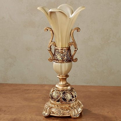 Touch of Class Chalmette Table Vase - Gold/Ivory - Victorian Style - Elegant Vases for Bedroom, Bathroom, Kitchen