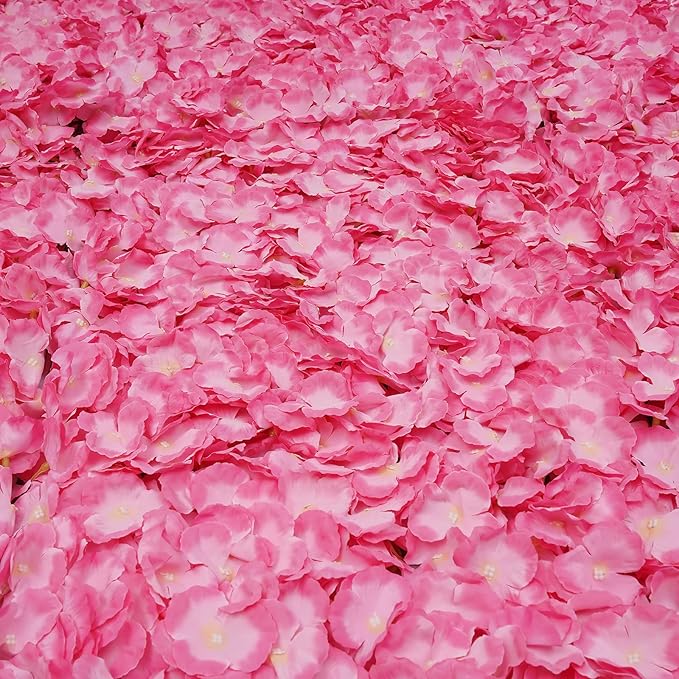 CNCEST 20Pcs Flower Panels,15.7"x 23.6" Artificial Flower Wall Panel, Pink Flower Backdrop Wall for Home Party Wedding Christmas Festival Photo Backdrop Decor (Pink-20pcs)