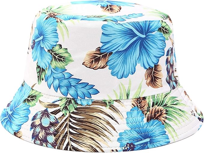 Mashiaoyi Unisex Print Double-Side-Wear Reversible Bucket Hat