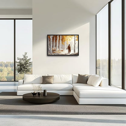 Christian Large Wall Art Religious Framed Wall Decor for Living Room, Jesus Pictures Oversized Canvas Print Painting Modern Extra Large Framed Artwork for Bedroom Office Home Decor 36"x24"