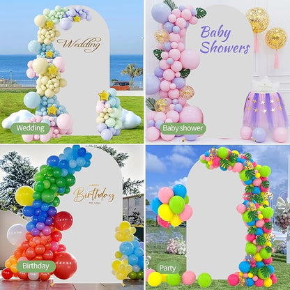 Metal Arch Backdrop Stand 7.2FT Gold Wedding Balloon Arched Backdrop Stand Square Arch Frame for Birthday Party Bridal Baby Shower Ceremony Decoration
