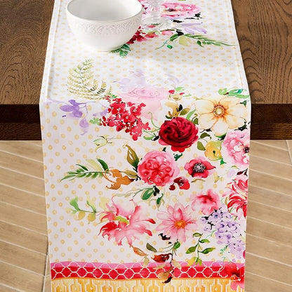 Maison d' Hermine Tablerunners 100% Combed Cotton Premium Table Runner Decorative Table Cover for Home, Kitchen, Dining, Parties & Camping, Summer Joy, Double Layer - (14.5"x72")