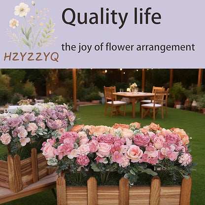 2 Pack Artificial Peony Flowers, Silk Peonies Flowers Fake Peonies Artificial Flowers Peonies Hydrangea Bouquet for Centerpiece Table Wedding Party Home Decor (2, Rose + Pink)