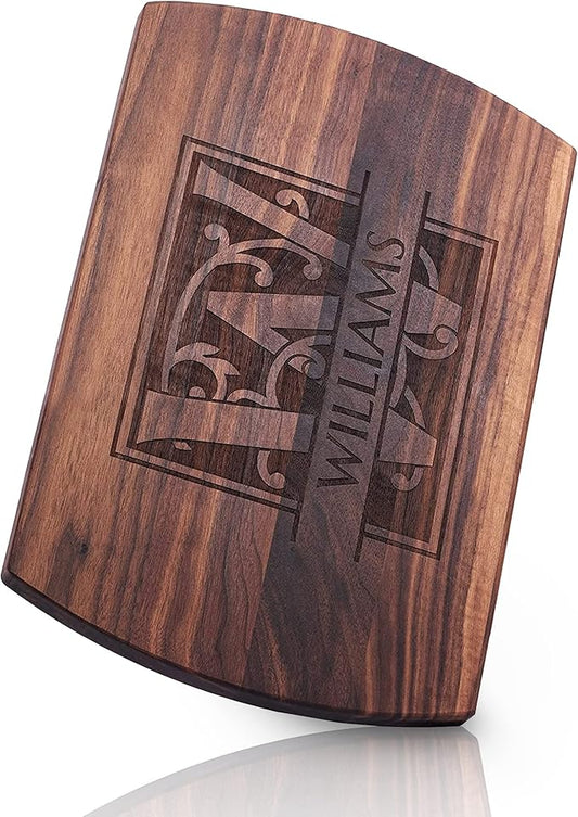 Blue Ridge Mountain Gifts Personalized Cutting Board for Wedding or Anniversary - Laser Engraved Wood Board - Custom Charcuterie Food Tray, Christmas Gift Cutting Board for Mom for Dad