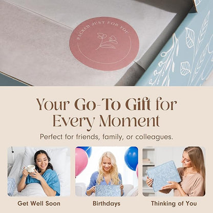 Unboxme Thank You Gift Basket for Women, Warm & Cozy Care Package with Tea, Mug, Socks & Honey, Ready to Gift for Holidays, Clients, Coworkers & Friends