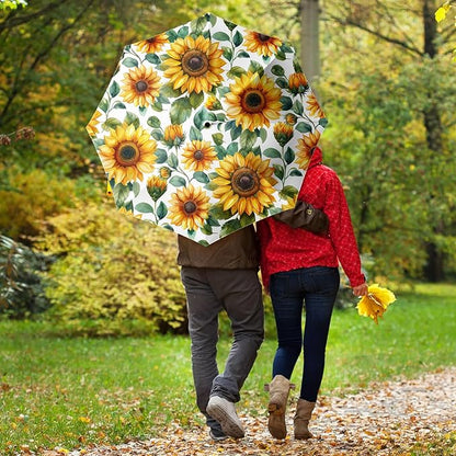 Small Compact Travel Automatic Folding Umbrella for Women, Portable Lightweight, Rain, Wind, UV Sun Shade