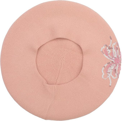 Winter Women French Beret Hat Kaschmir Solid Color Knitted Berets