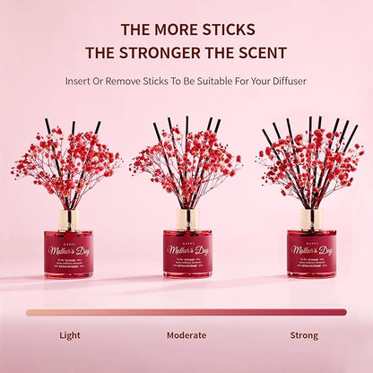 Airkeep Reed Diffuser Set,Vanilla Scented Diffuser Oil with 8 Sticks,Home Fragrance Reed Diffuser for Bedroom,Bathroom Home Décor,Best Gifts for Women