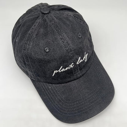Cute Flower Hat, Elegant Floral Embroidered Adjustable Baseball Cap for Men Women, Gifts for Flower Lovers, Black