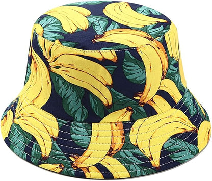 Mashiaoyi Unisex Print Double-Side-Wear Reversible Bucket Hat