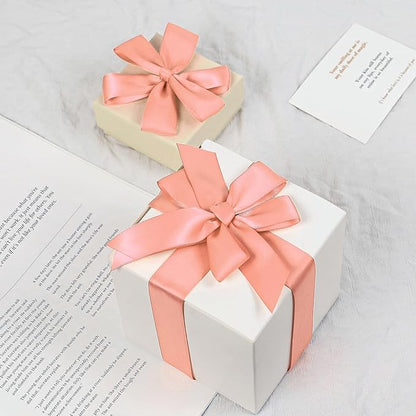 Peach Satin Ribbon, Double Faced 1 Inch X 50 Yards Peach Ribbon, Premium Satin Ribbons for Gift Wrapping, Crafts, Hair Bow Making, Sewing, Flower Bouquet, Wedding Party Decor