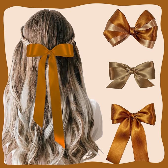 150 Yards Brown Satin Ribbon 1 Inch 6 Rolls Assortment Ribbons for Crafts Gift Wrapping Flower Bouquet Wedding Invitations Birthday Party Festival Decoration Hair Bows