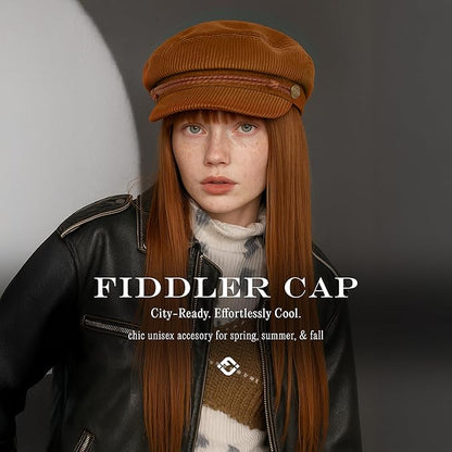 Funky Junque Newsboy Hat for Women – Trendy Greek Fisherman Cap, Classic Women's Baker Boy Newsies Hat, Ladies Fashion Caps
