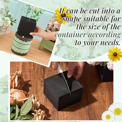 Lallisa 8 Pcs Reusable Floral Foam Blocks Water Weather Resistant Dry Floral Foam for Artificial Flower Arrangements Outdoor Flower Boxes Outside Hanging Planters Wedding Home Decor (4 x 4 x 3'')