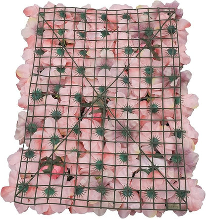 LOYALHEARTDY 12 Pack Artificial Flower Wall Panels 24" x 16" Flower Wall Panel Wall Backdrop Faux Hydrangea and Rose Flower Backdrop Panels for Flower Wall Decor Wedding Party Event Decoration