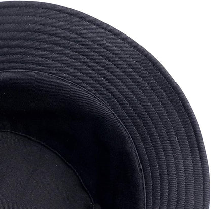 Flower Reversible Bucket Hat Cotton Summer Travel Beach Sun Hats Emboridery for Women Men