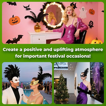 Piokio 20pcs Natural Black Ostrich Feathers 10-12 inch (25-30cm) Bulk Feathers for Home Decoration and DIY Clothes Decoration, Gatsby Decorations