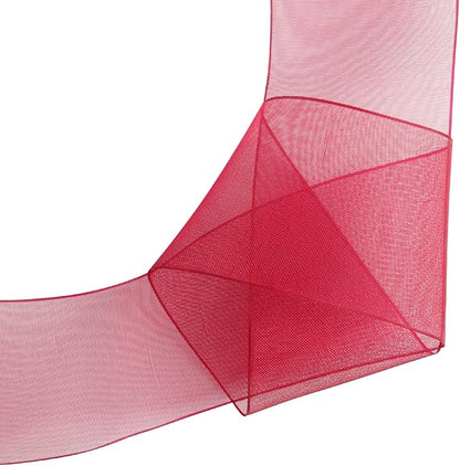 1-1/2 Inch Wine Shimmer Sheer Organza Ribbon Sheer Chiffon Ribbon 50 Yards-Roll Multiple Colors Available for Gift Wrapping Wedding Events Christmas Décor