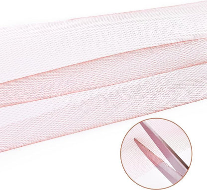 Orange Tulle Mesh Ribbon 6 Inch x 100 Yards(300ft) Netting Spool Fabric Ribbon Ideal for Tutu Skirt Art Gift Wrapping Flower Bouquet Crafts Weddings Floral Arrangements