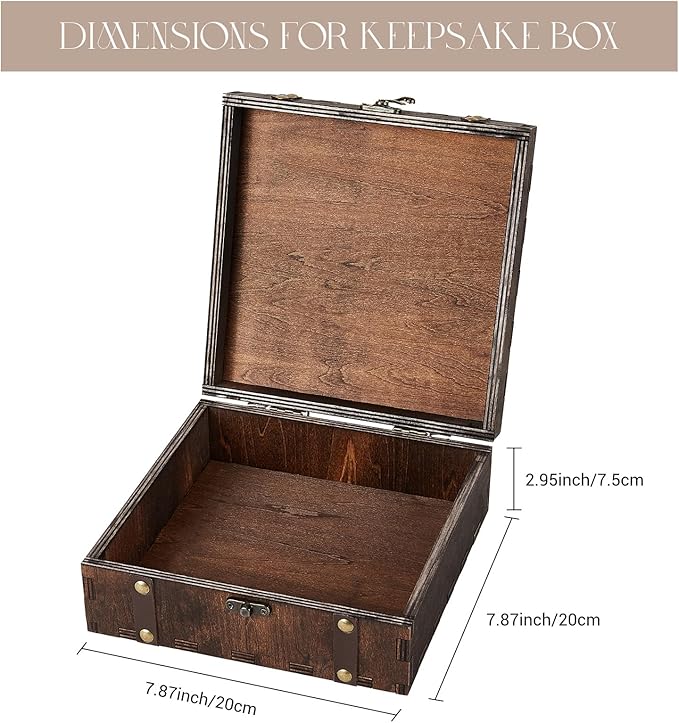 AW BRIDAL Personalized Keepsake Boxes Wood Storage Box Memorial Gift Box Wedding Gifts for Couples Engagement Bride Gifts for Her//DK2201CPP61//