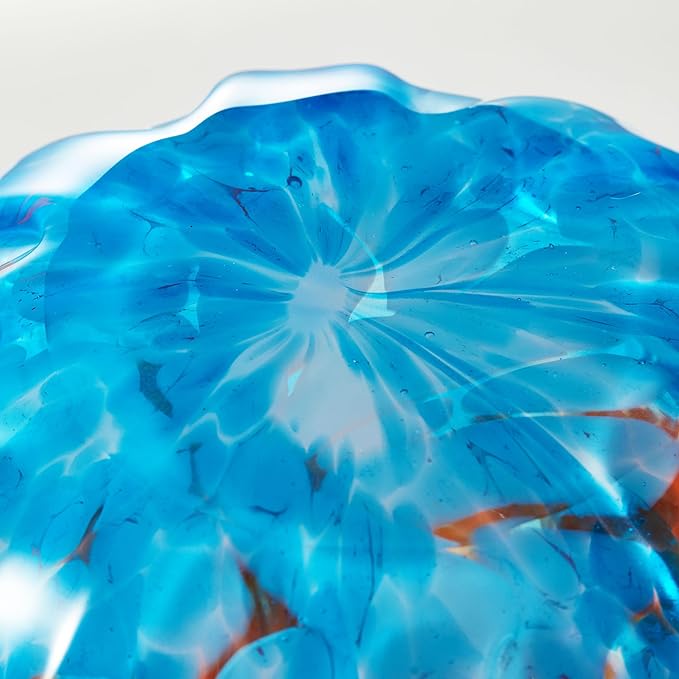 Luxury Lane Hand Blown Confetti Art Glass Bubble Bud Flower Vase for Home Decor 6 inch Tall Centerpiece Table Decoration