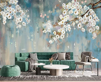 mangnolia Chinoiserie Wallpaper Wall Mural Wallpaper for Bedroom 103" x 69"