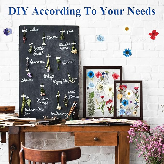 Nuanchu 167 Pcs Real Dried Pressed Flowers Natural Dried Flowers Colorful Daisy Mixed Wildflowers Leave for DIY Candle Resin Nails Jewelry Pendant Crafts Floral Art (Multicolor,Formal Style)