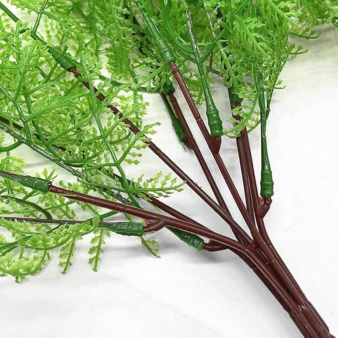 Artificial Fern Plants, PASYOU Fake Greenery Shrubs Plastic Bushes Grass Shrub Leaves Bush Home Indoor Outdoor Garden Verandah Wedding Party Décor Table Arrangement Decoration Planter Filler 4 Bunches