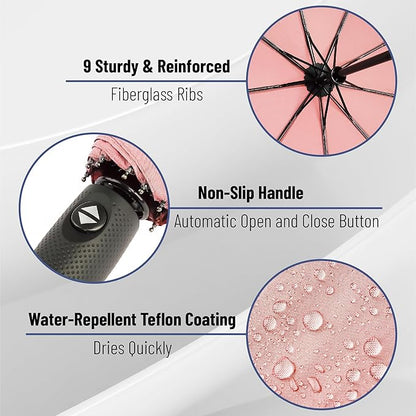 Mr. Pen- Windproof Travel Umbrella, Automatic Umbrellas for Rain, Compact