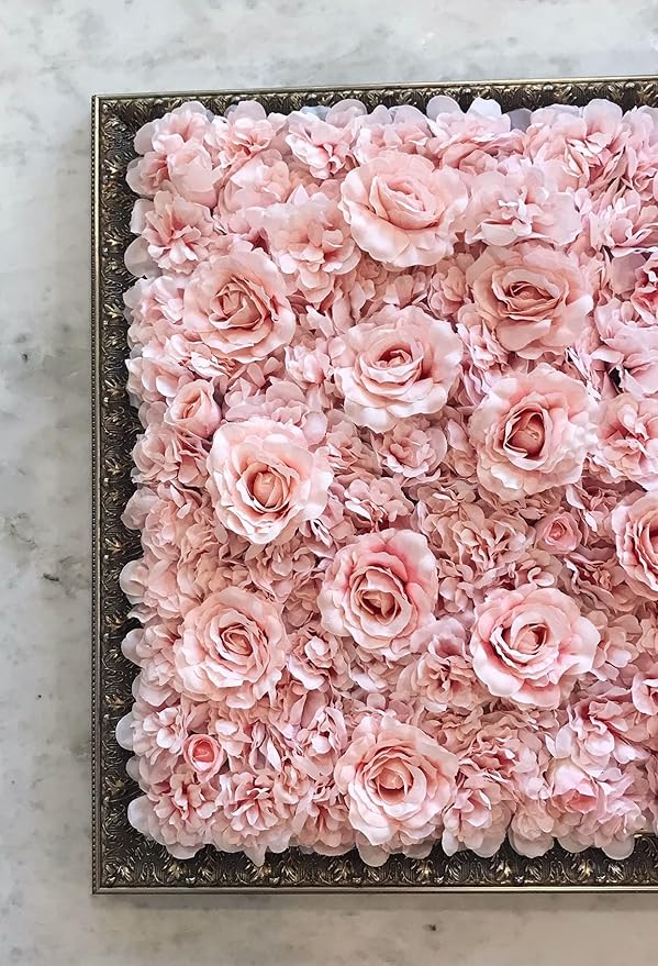 Flower Panels for Flower Wall (6 Pack) 24 Inch by 16 Inch Each | Flower Wall, Backdrop, Weddings, Event Decor, and Bridal & Baby Shower (Gradient Pink)