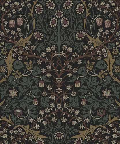 NextWall Seabrook Designs Victorian Garden Floral Vintage Prepasted Wallpaper (Blacksmith & Cliffside)