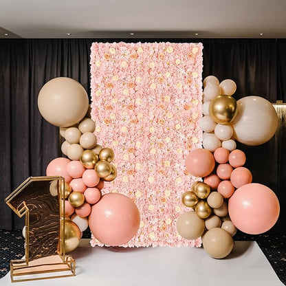 YOUMEHOME Flower Wall Backdrop Artificial Flowers - 5ftx3.74ft Flower Wall Floral Wall Panels for Wedding Backdrop - Home Party - Baby Shower Decoration