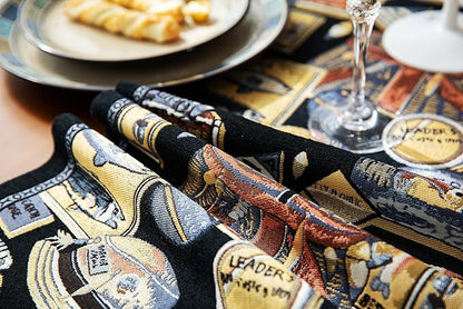 13×72 Inch Table Runner, Retro-Luxury Tassels Series for Kitchen Dining Table Holiday Decoration (Yankee Style)