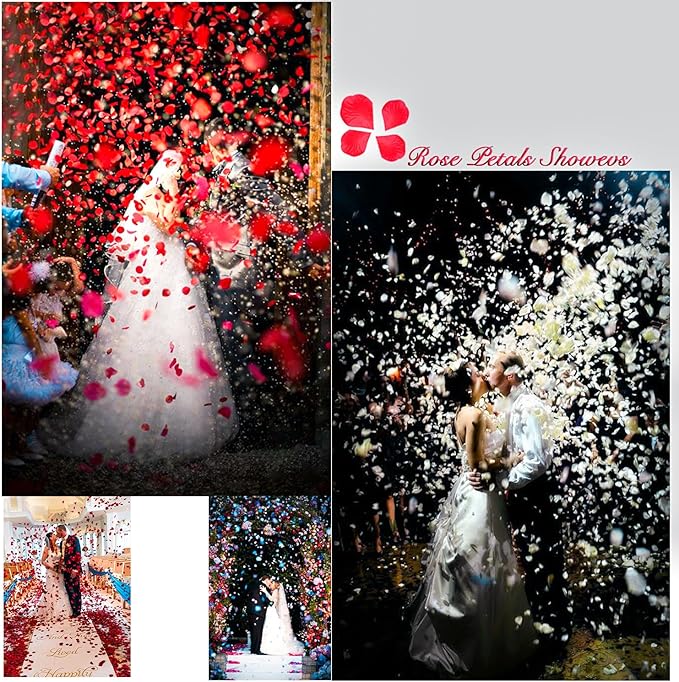 2000Pieces Rose Petals, Artificial Flower Petals Fake Rose Petals Silk Red Rose Petals for Romantic Night,Wedding,Proposal Anniversary Flower Decorations