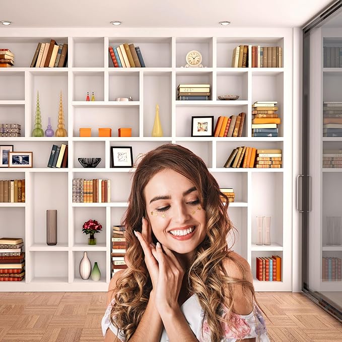 Bookcase Photography Backdrop School Library Study Bookshelf Scene Children Photography Backgrounds Customized Photographic Backdrops for Photo Studio Office Conference Decor 5x4ft