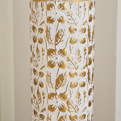 Floor Vases, Tall Home Decor Metal Vase Set of 3 Large Glazed Decorative Vases for Wedding Decor, Elegant Modern Flower Holder for Living Room, Entryway, Hallway, Dining Room