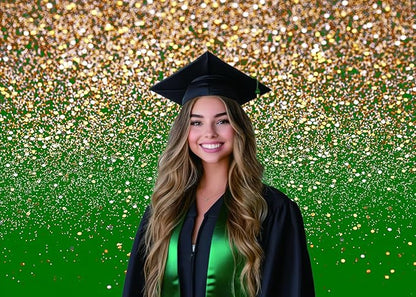 7x5ft Green and Gold Backdrop Golden Spots Backdrop for Photography Vintage Astract Background for Family Birthday Party Newborn Studio Props