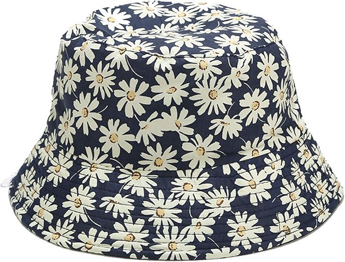 Mashiaoyi Unisex Print Double-Side-Wear Reversible Bucket Hat