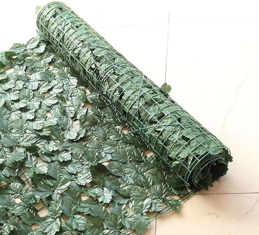 Efavormart 12 Pack Dark Green Artificial Ivy Privacy Screen Fence Wall Panel, Faux Leaf Hedge Greenery Garden Decor - 32 Sq. ft.