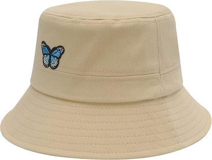 ZLYC Unisex Fashion Embroidered Bucket Hat Summer Fisherman Cap for Men Women