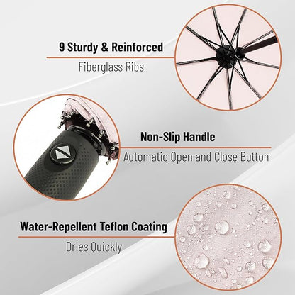 Mr. Pen- Windproof Travel Umbrella, Automatic Umbrellas for Rain, Compact